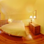 One Bedroom Cottage A: Master Bedroom ucluelet family cabins