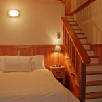 One Bedroom Cottage B: Master Bedroom cabin vancouver island